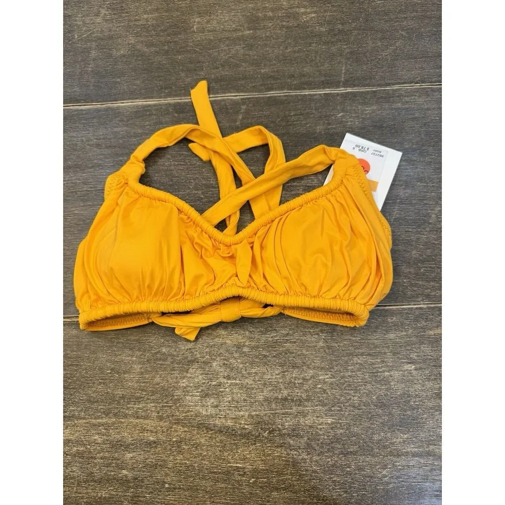 BECCA by Rebecca Virtue Santorini‎ Ophelia Shirred Scoop Bralette Size Small